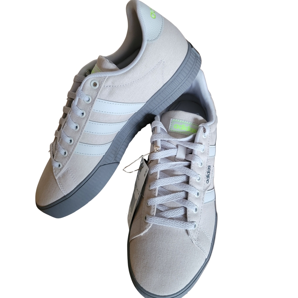 Adidas Daily 3.0 Gray/Lemon Mens Size 9 NWT - Picture 2 of 12